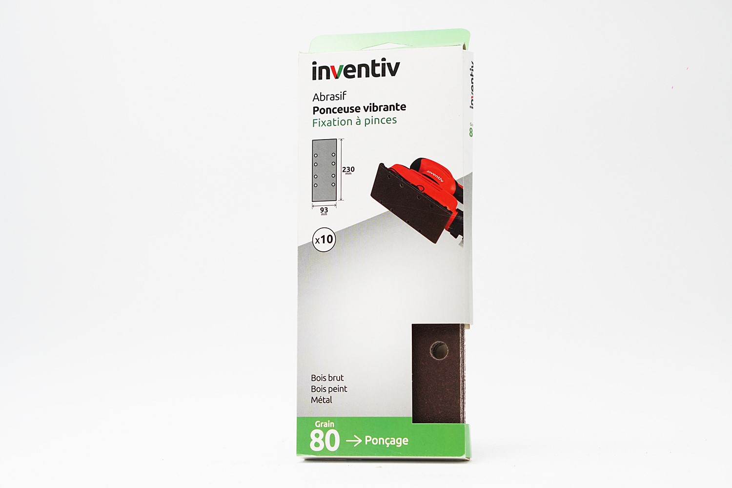 10 Patins parallèle 93x230mm Grain 80 - INVENTIV